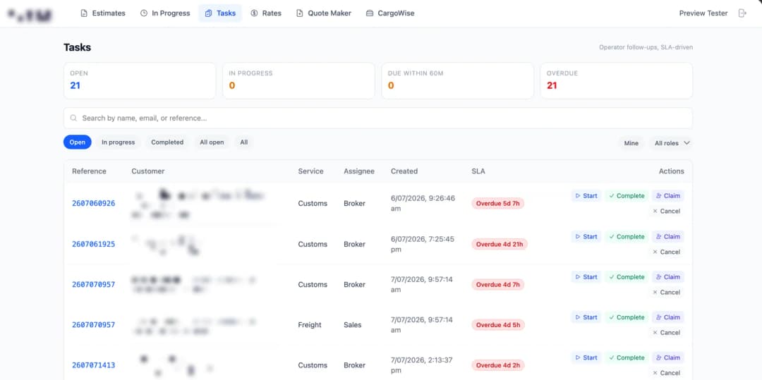 Operations & Job Management Dashboard